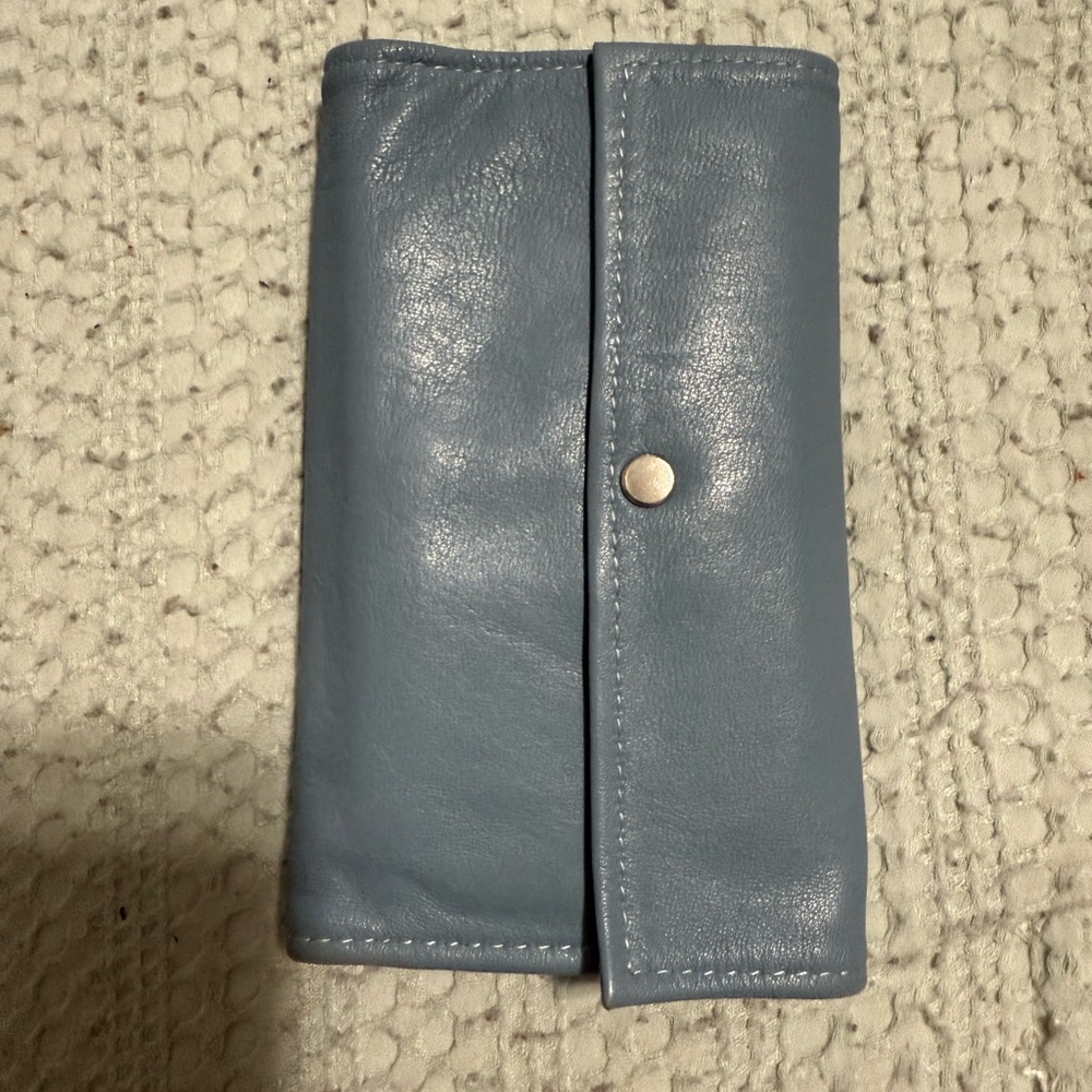 Elegant Blue Leather Wallet